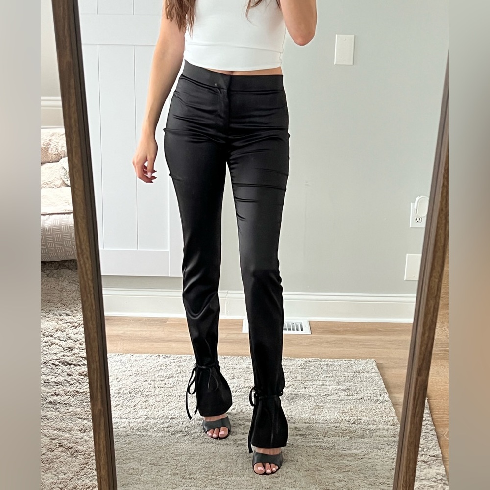 Zara polyester black pants with tags